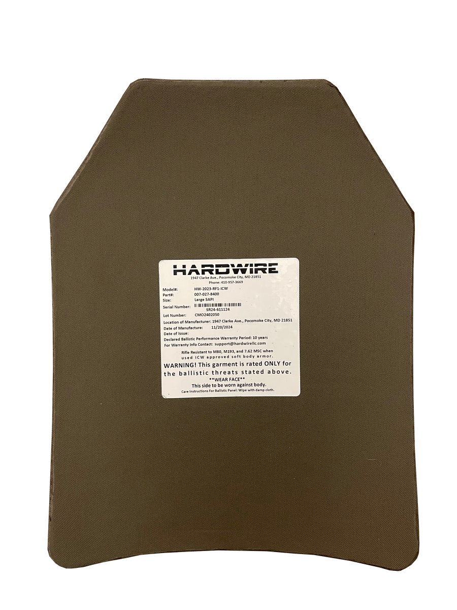 Level 3 ICW Rifle Plate – Hardwire LLC