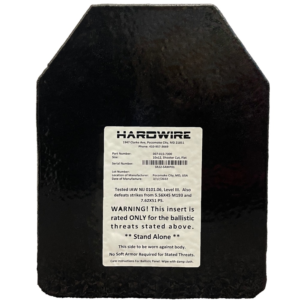 Hardwire flat plates offer NIJ Level 3 protection, available in SAPI sizes. Hard Body Armor Clearance Plate under $100.