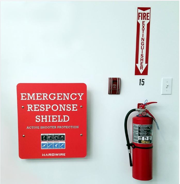 Hardwire LLC Emergency Response Shield to protect schools and offices from gun violence