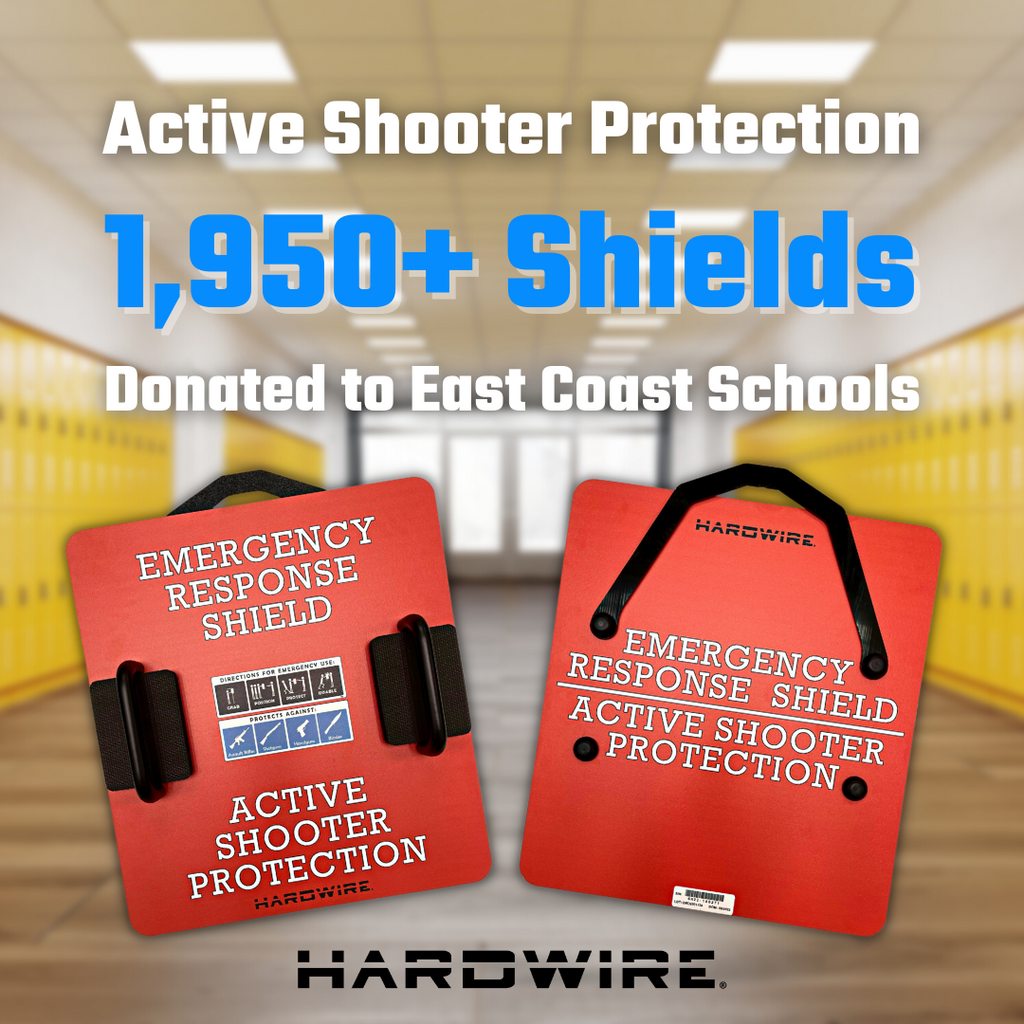 Hardwire, LLC and donor Leo Holt make large shield donations for local schools and spread awareness of Active Shooter Protection Tools